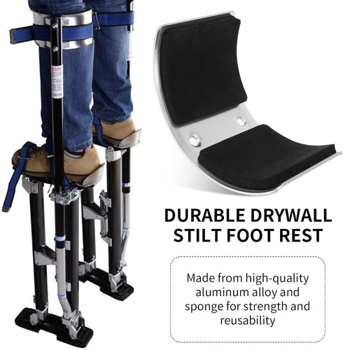 Kandishiex 4PCS Drywall Stilt Replacement Parts, Aluminum Alloy Stilt Accessories, Curved Leg Plates for Home