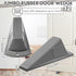 Frienda 12 Pcs Jumbo Door Stoppers, Heavy Duty 2 Inch Rubber Wedge for Hotel, Carpet, Hardwood, Concrete, Tile (Gray)