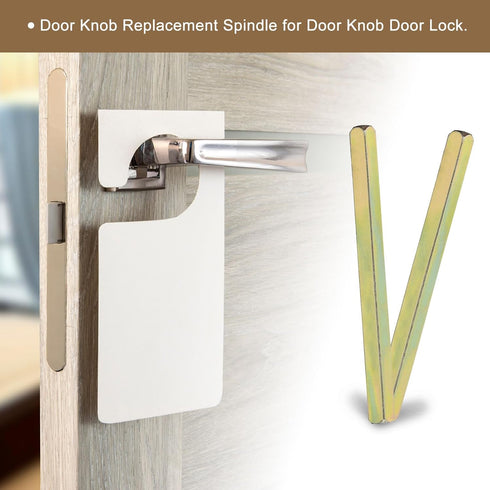 uxcell Door Knob Spindle, 120mm Long Spare Door Handle Spindle Bar, Gold Replacement Door Handle Parts