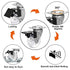 2" Caster Wheels Set of 4, Heavy Duty with Brake, Crystal Clear Swivel Plate Castors, No Noise Locking