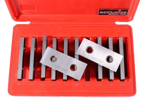 Accusize Industrial Tools 1/8'' Thickness Precision Parallel Sets, 10 Pairs, 3'' Length