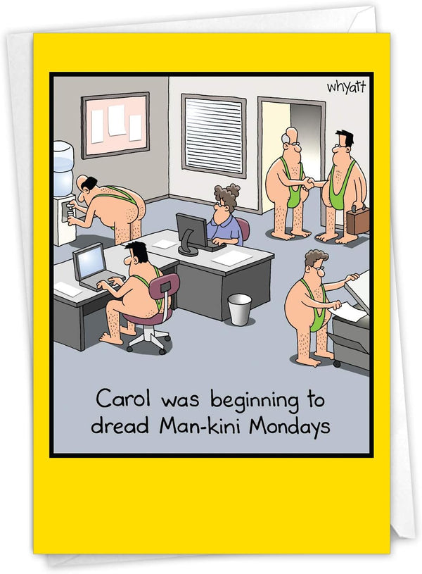 NobleWorks Hilarious Birthday Greeting Card, 5 x 7 Inch Envelope, Bday Man-Kini