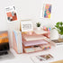 gianotter Paper Letter Tray Organizer, 4-Tier Desk Accessories & Workspace Desk Organizers with Drawer and 2 Pen