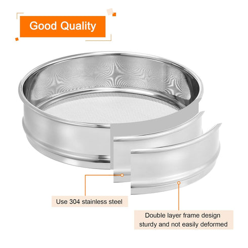 PATIKIL 20 Mesh Lab Sieve, 8" Diameter Test Sieve for Industrial Laboratory, 304 Stainless Steel Wire Cloth