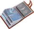 RFID Blocked Leather Credit Card Holder & Business Card Organizer, 60 Card Capacity (Red)