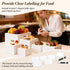 6 (8",7",6",5",4",3") Pcs Buffet Risers with Mini Sign and Maker, Food Risers Display Stands for Buffet Table Party