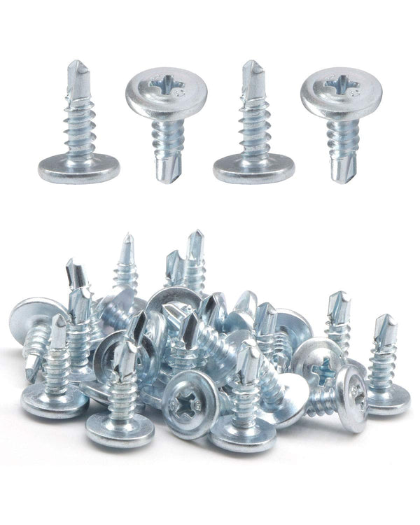 50pcs #8 x 1/2" Truss Head Screws, Self Drilling Zinc Plated Modified Truss Head Self Driller