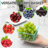 100 Pack ZAVOOS Berry Baskets, Pint Size Plastic Strawberry Boxes with Open Weave Pattern for Fruit Vegetable, Small