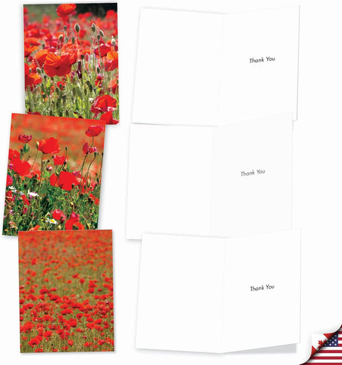 The Best Card Company - 10 Assorted Thank You Notecards Bulk Box Set 4 x 5.12 Inch with Envelopes (10 Designs, 1 Each)