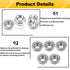 Mriuuod 55 Pack M6 M6-1mm 304 Serrated Flange Hex Nuts, Hexagon Flange Nuts, Stainless Steel, Metric Nuts Fasteners