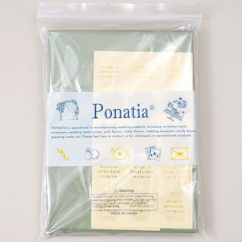PONATIA 50 Pack A1 Envelopes, 3 5/8 x 5 1/8 Inches Sage Green for Weddings, RSVP Cards, Thank You Notes