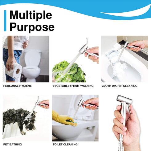 VRH FXVH0-0040ES Bidet Sprayer for Toilet and Baby Cloth Diaper Sprayer, Handheld Shattaf Bidet Spray for Toilet