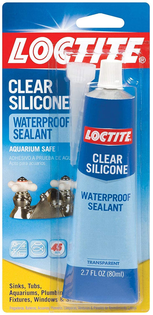Loctite 908570 4 Pack Clear Silicone Waterproof Sealant, 2.7-Ounce Tube