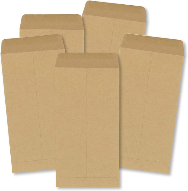 Coin Envelopes, 100 Pack Kraft Seed Envelopes, Small Parts Envelopes with Gummed Seal (2.25 x 3.5 Inches)
