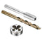uxcell Tap and Die Set, M12 x 1.75 Left Hand Thread Milling Tap, Round Die, 10.2mm Cobalt Twist Drill Bit