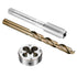 uxcell Tap and Die Set, M12 x 1.75 Left Hand Thread Milling Tap, Round Die, 10.2mm Cobalt Twist Drill Bit