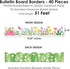 Big Dot of Happiness Spring Flowers, Scalloped Classroom Decor Bulletin Board Borders - 51 Feet
