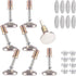Furniture Levelers Swivel Feet,Angle Height Adjustable(3/8-16 Nut Inserts Kits-8 Sets),Heavy Duty Leveling