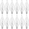 LinMiFo 12-Pack E12 B10 Clear Candelabra Base Bulb, 40W 120V Incandescent Candle
