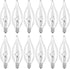 LinMiFo 12-Pack E12 B10 Clear Candelabra Base Bulb, 40W 120V Incandescent Candle