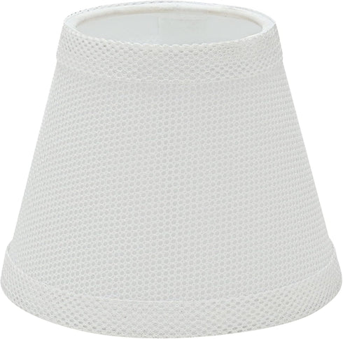 Aspen Creative 32066-2A, 3" 5" 4" Set 2 Hardback Empire Clip-On Chandelier Lamp Shade, White, Top x Bottom x Slant