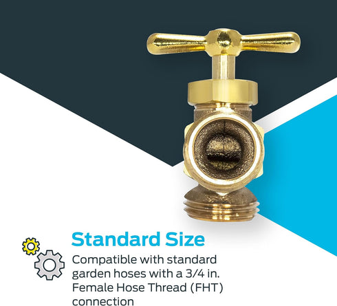 Eastman Brass Garden Valve, 3/4 Inch MIP x 3/4 Inch MHT Outdoor Spigot