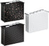 Y YOMA 12 Pack Decorative Hanging File Folders, Letter Size, Rose Gold, 1/5-Cut Adjustable Tabs, 3 Black Foil Design