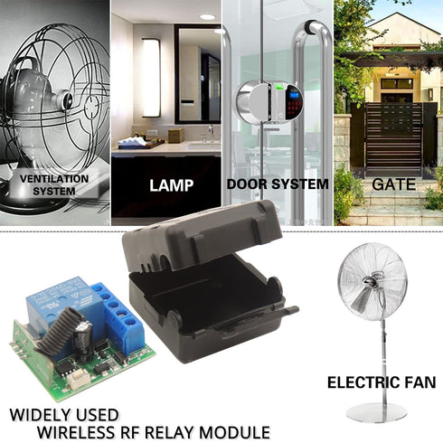 DieseRC 433Mhz Universal Wireless Remote Control Switch, DC 12V 1CH RF Relay Receiver Module with 5 Transmitters