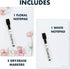 Quartet Glass Desktop Notepad, 9" x 6" Dry Erase Surface, Floral/White, 2 Pack