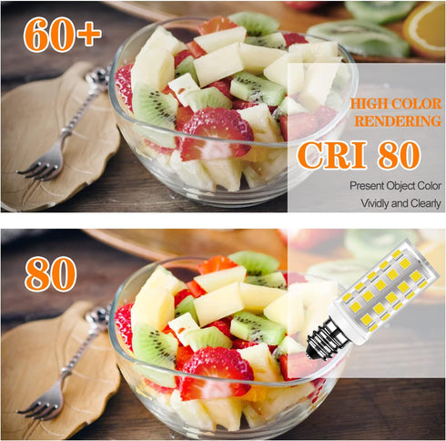 4W T3/T4 E11 Bulb 40W Non-dimmable, 360 AC110-130V 3000K, 2PACK) LED Mini Chandelier JD Mini Canister Equivalent