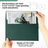 Harloon 100 Pcs A9 Envelopes, 5.75 x 8.75 Inch, Self Adhesive Wedding Invitation Envelopes, Dark Green