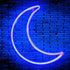 YAOZHOU LED Blue Moon Neon Light, Cute Battery or USB Powered Decorative Night Light