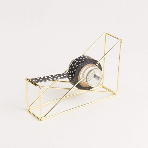 U Brands Metal Tape Dispenser, Vena Collection, 1" Core, Gold Desktop Accessory