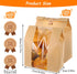 PercyEffie 120 Pack 14" 8.3" 3.5" 600 Large Krafts Paper Bread Bags with Clear Window x x for Homemade Sourdough paper