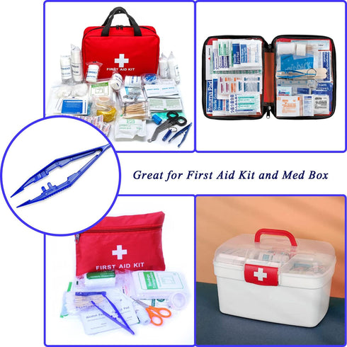 First Aid Tweezers, Disposable Plastic Forceps for Medical, Crafts, Dressing, Gauze, Lab, School Science