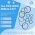 Hydraulic Log Splitter Cylinder Rebuild Seal Kit for 4.0" Bore x 1.75" Rod Cylinder, Precision Made