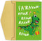 Goroar Funny Dinosaur Christmas Card: Cute Kids' T Rex Rawr Xmas Card