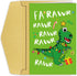 Goroar Funny Dinosaur Christmas Card: Cute Kids' T Rex Rawr Xmas Card