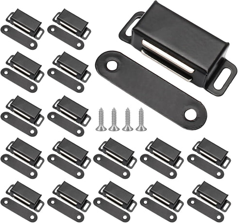 Jersvimc 24Pcs Cabinet Door Magnets Catch Magnetic Door Catch, Magnetic Shutter Hardware Drawer