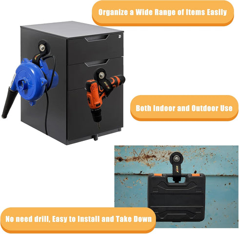 Heavy Duty Magnetic Hook, Magnetic Tool Holder, Garage Hooks for Cable, Rope, Wire Storage