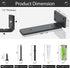 8 Pack 6 Inch, Floating Shelf Bracket Heavy Duty Hidden L Brackets, DIY Rustic Industrial Shelf Brackets with Modern