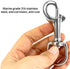 QWORK 3-1/2" Swivel Eye Bolt Snap Hook, 2Pcs, 316 Stainless Steel Trigger Snap Clips for Diving/Pet Leash/Key Chain