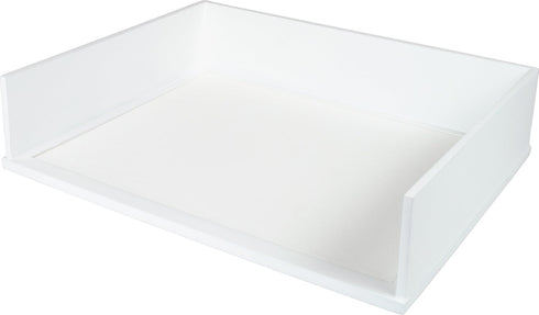 Victor Pure White Desk Tray, 3.3" x 13" x 10.6"