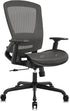 ELAMAX Office Chair 1096 Cushion in Grey with Black Frame and Grey Mesh
