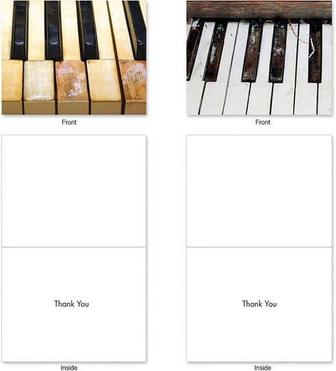 The Best Card Company 10 Assorted Thank You Note Cards Box Set, 4 x 5.12 Inch with Envelopes