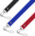 Wisdompro 3 Pack 19 inch Nylon Neck Lanyard Strap with Metal Hook for Keys, ID Badges, Black, Red, Blue