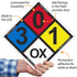 SmartSign NFPA Adhesive Label Kit, 14" Tall, Diamond Laminated Vinyl, Black/Blue/Red/Yellow
