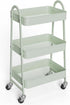 Generic 3 Tier Rolling Cart - Metal Utility Cart with Lockable Casters -