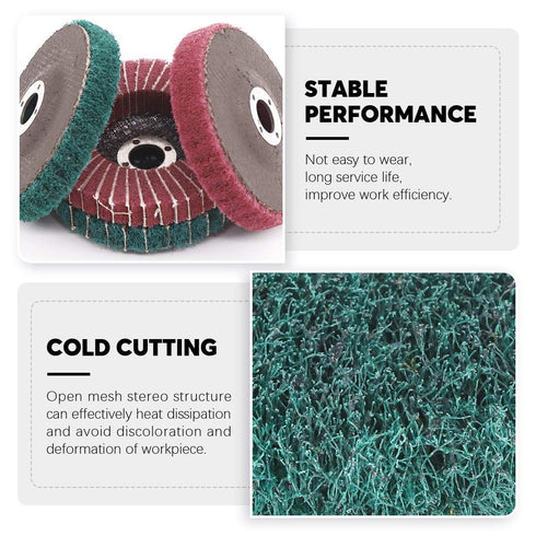 8 Pcs 4" Nylon Fiber Flap Disc Polishing Grinding Wheel Set, Abrasive Sanding Wheels for Angle Grinder