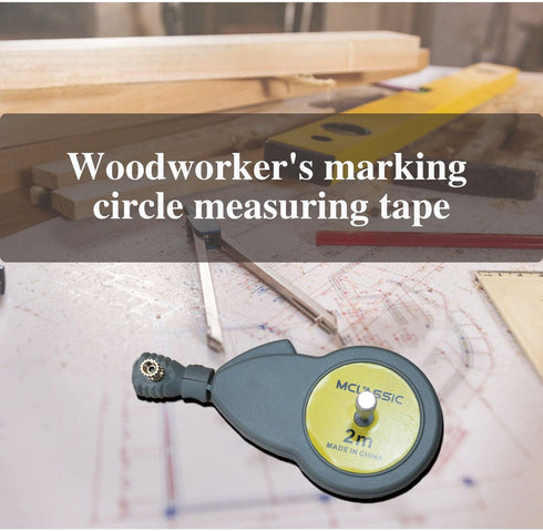 Rotape Tape Compass for Woodworking, Geometry Tool with 10 Pencil Leads, Drafting Compass for Circles and Lines